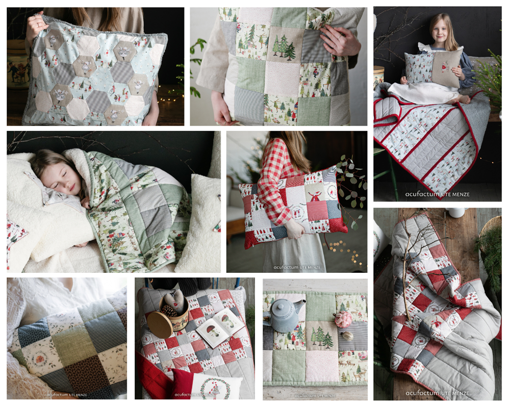 Weihnachtsstoffe-Patchwork