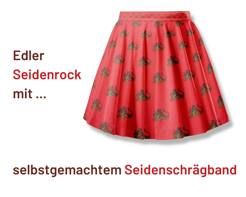 DIY-Projekt-Schrägband-Rock nähen