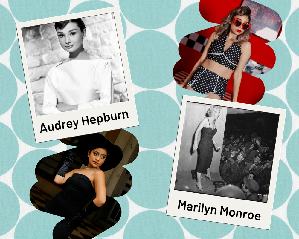 50er-Retro-Stilikone-Audrey-Hepburn-Marilyn-Monroe