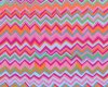 25 cm Reststück Feiner Patchworkstoff "Zig Zag" mit Zackenlinien, rosa-orange