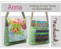 E-Book ANNA, Tasche mit Wechselklappe, Schnittmuster und...