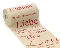 Leinenband zum Besticken, Schriftzug Liebe, 16,5 cm...