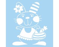 Schablone "Bunny", Comic-Hase mit Tasche, 33 x...