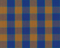 Feinstes Baumwollgewebe ARTISAN WOVEN, Karo-Muster, blau-braun