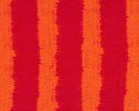 Patchworkstoff INDI IKAT, ausgefranste Streifen, rot-orange