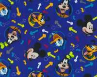 Patchworkstoff MICKEY MOUSE, Mickey und Donald,...