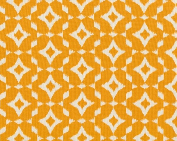 Patchworkstoff MINT TO BE, Ikat-Blumen-Muster, gedecktes orange