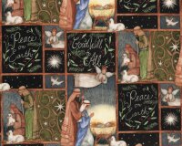 Patchworkstoff HOLY NIGHT, Weihnachts-Krippe,...