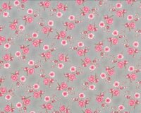 Patchworkstoff SAKURA, Kirschblüten I, grau-kräftiges rosa, Moda Fabrics