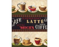 Patchworkstoff COFFEE MOMENT, Kaffee-Spezialitäten...