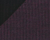 Strickstoff mit Alpaka-Wolle MONTBELIARD, Rippenmuster, gedecktes aubergine-schwarz, Hilco