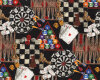 Patchworkstoff GAME NIGHT, Spielesammlung, schwarz-schlammbraun, Blank Quilting