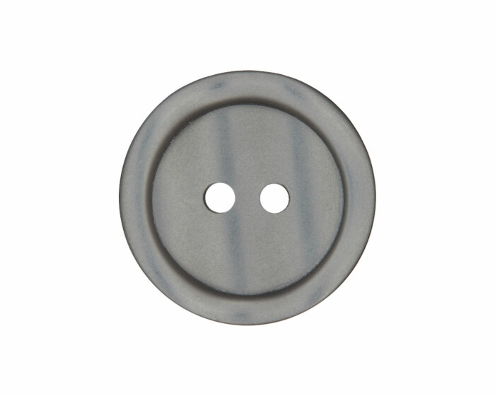 Kunststoffknopf PASTELL mit leichtem Glanz, Union Knopf grau 25 mm