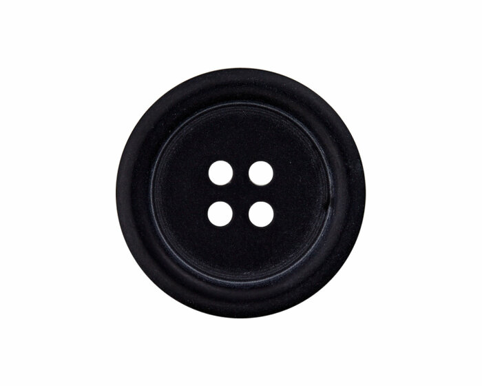 Kunststoffknopf in Steinnussoptik, matt, Union Knopf schwarz 15 mm