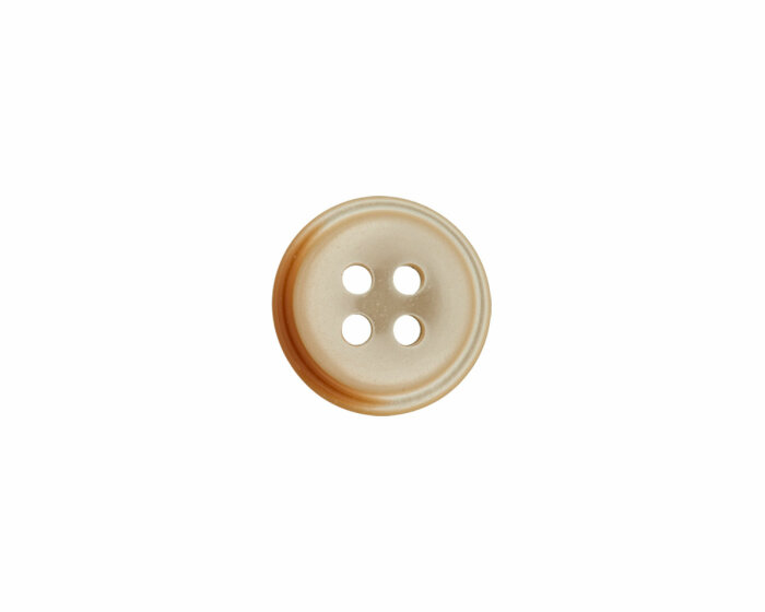 Kleiner Kunststoffknopf, matt schimmernd, Union Knopf beige 11 mm