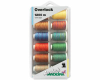 Miniking-Box Overlockgarn AEROLOCK Multicolor, 12 x 1200...
