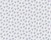 65 cm Reststück Westfalenstoff KYOTO, Streublümchen, taubenblau-wollweiß