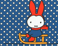 50-cm-Panel Baumwolljersey MIFFY®, Paar auf dem Eis,...