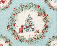Patchworkstoff A MAGICAL CHRISTMAS, Weihnachtskränze, Wilmington Prints