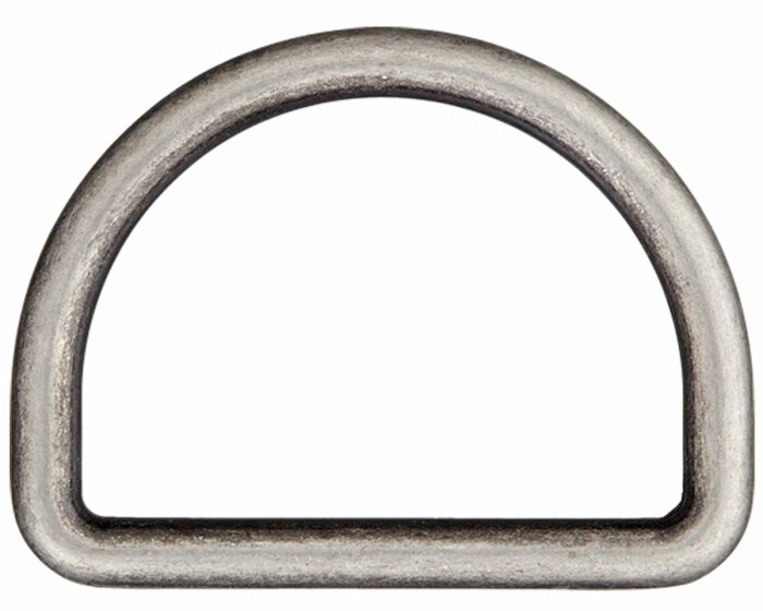 D-Ringe aus Metall, Union Knopf altsilber 15 mm