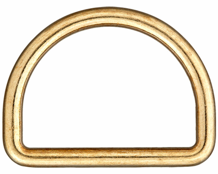 D-Ringe aus Metall, Union Knopf gold 15 mm