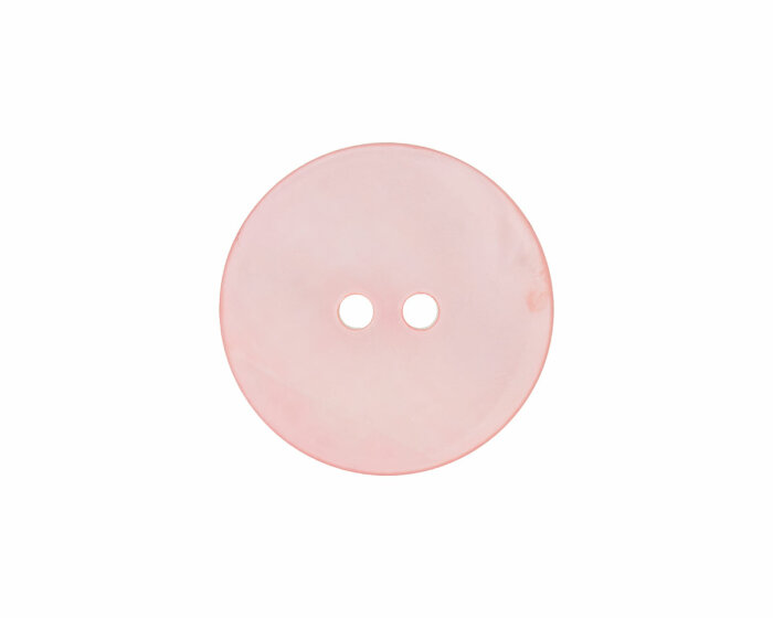 Glänzender Perlmuttknopf, Union Knopf 15 mm rosa