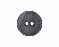 Glänzender Perlmuttknopf, Union Knopf 20 mm dunkelgrau