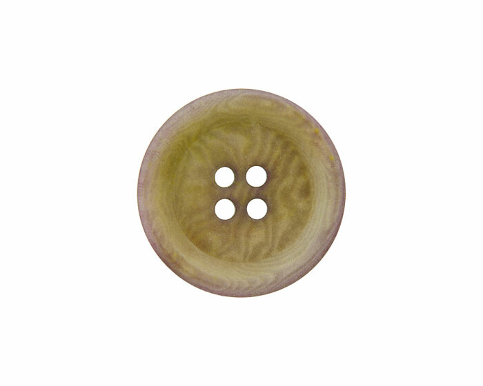 Fein marmorierter Steinnussknopf, Union Knopf 23 mm grüngelb