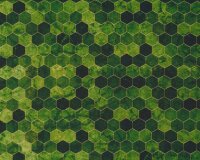 Patchworkstoff BACKSPLASH, Hexagon-Verlauf, grün,...