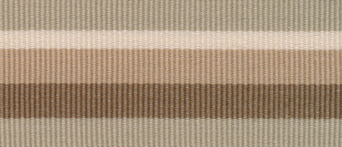 Baumwoll-Ripsband PERU mit Streifen natur-beige 35 mm
