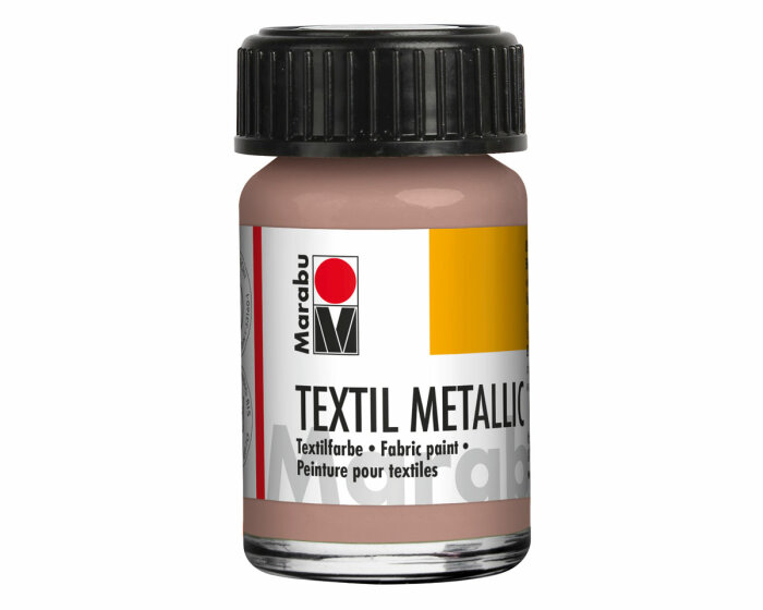 Stoffmalfarbe TEXTIL METALLIC, Marabu 15 ml metallic-rosé-gold