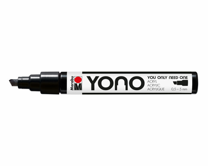 Acrylmarker YONO mit Keilspitze, Marabu schwarz