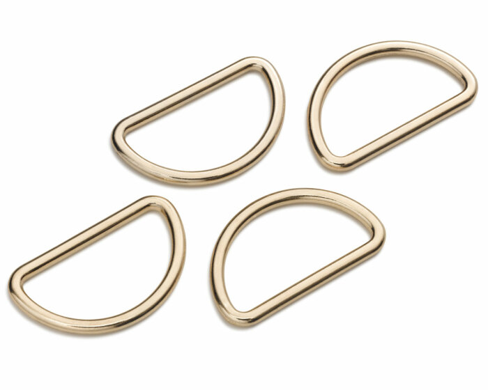 D-Ringe HALBRUNDRINGE, gold, Prym 40 mm