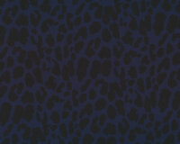 Viskosestoff PAULINE, Leopardenmuster, dunkelblau