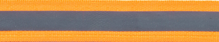 Ripsband mit Reflektor-Streifen, neonfarben 50 mm neonorange