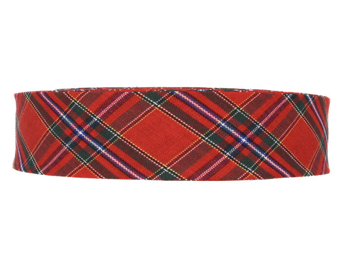 Baumwoll-Schrägband Schottenkaro rot 18 mm