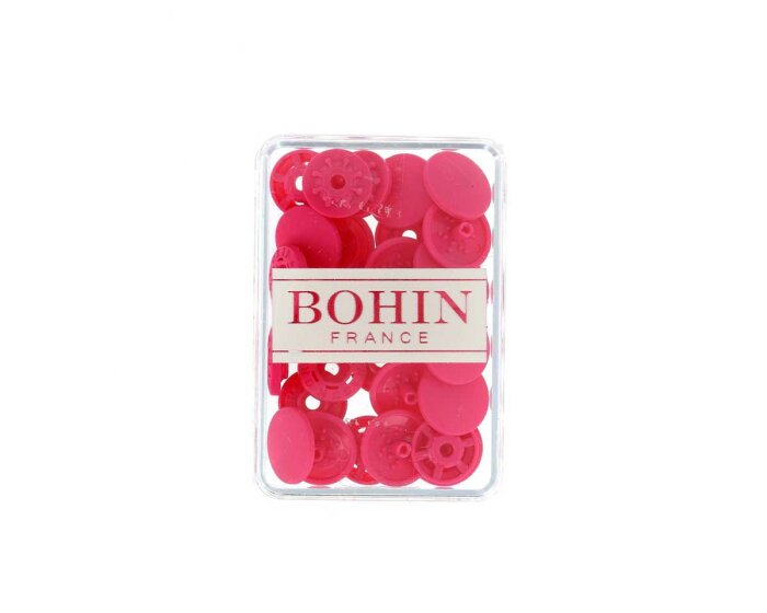 Kunststoff-Druckknöpfe FINGER SNAPS, 13 mm, Bohin fuchsia