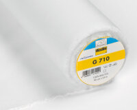 80 cm Reststück Gewebeeinlage G 710, weiß und schwarz, Vlieseline weiß