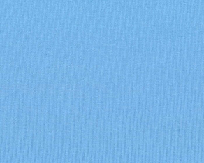 75 cm Reststück Baumwolljersey VANESSA, einfarbig, himmelblau, Swafing