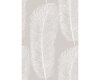 70 cm Reststück Leinen-Dekostoff DUVET LINEN, große Federn, natur-weiß