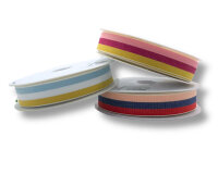 Baumwoll-Ripsband STRIPY mit Streifen, 6 Farben