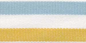 Baumwoll-Ripsband STRIPY mit Streifen, 6 Farben hellblau-gelb