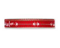 4 m Dekoband HANDMADE WITH LOVE, 15 mm, rot