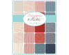 45 cm Reststück Patchwork-Webstoff SNOWBERRY WOVENS, Muster-Streifen, creme-rostrot, Moda Fabrics