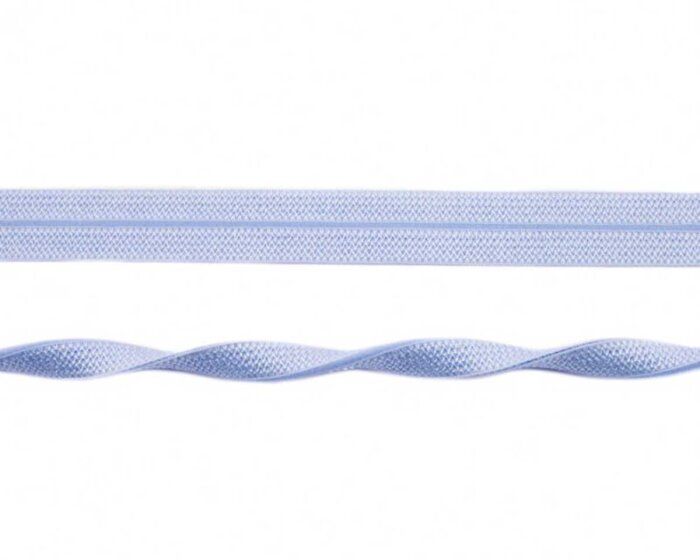 Elastisches Einfassband JACQUARD, einfarbig, 20 mm hellblau