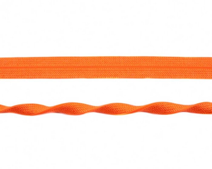 Elastisches Einfassband JACQUARD, einfarbig, 20 mm orange