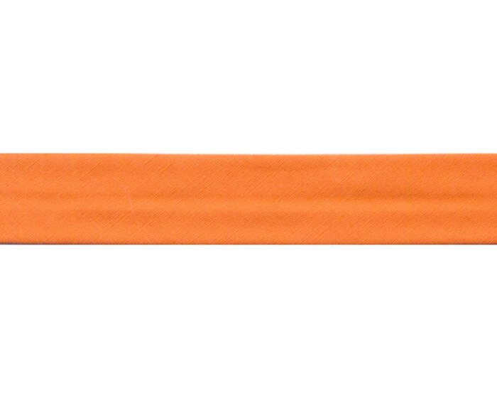 Elastic-Schrägband aus Baumwolle, einfarbig, 18 mm orange