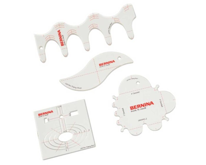 BERNINA Kurven & Muschel Formschablonen-Set, 4-teilig