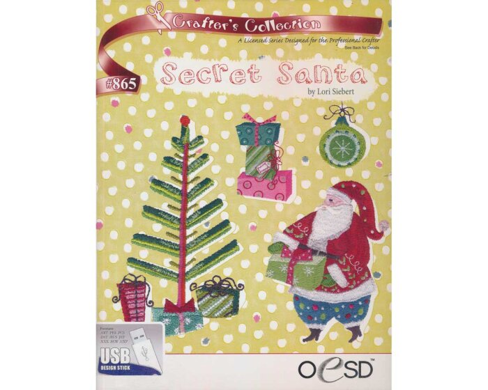 Stickmotiv-USB SECRET SANTA, Lori Siebert, Crafters Collection