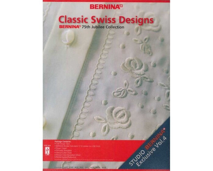 Stickmotiv-USB CLASSIC SWISS DESIGNS, 75th Jubilee Collection, BERNINA